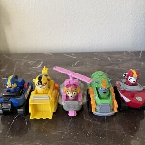 Paw Patrol Rescue Vehicles And Figures 5 Piece Lot